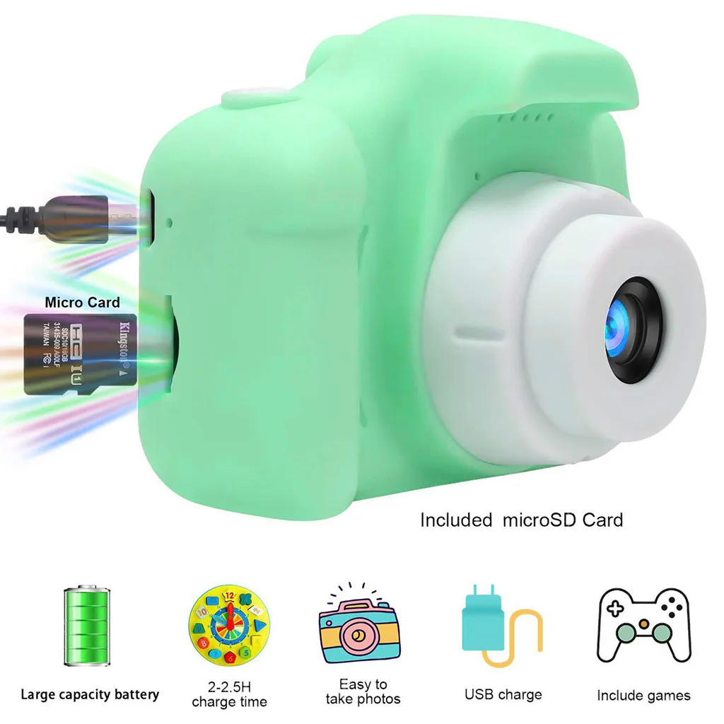 Children's Camera 2.0 LCD Mini Camera Children's Camera+32G SD Card Great Gift for Kids mini Camera мини камера