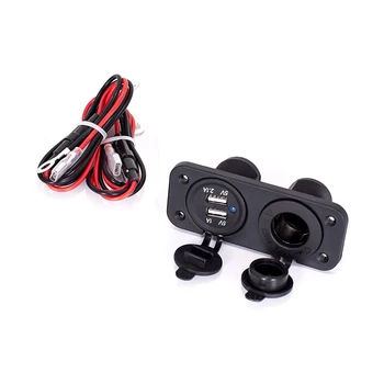 

Cigarette Lighter Socket Splitter 12V Dual USB 2A/1A Charger Power Adapter Outlet for Car Boat Marine Motorcycle Scooter RV DIY