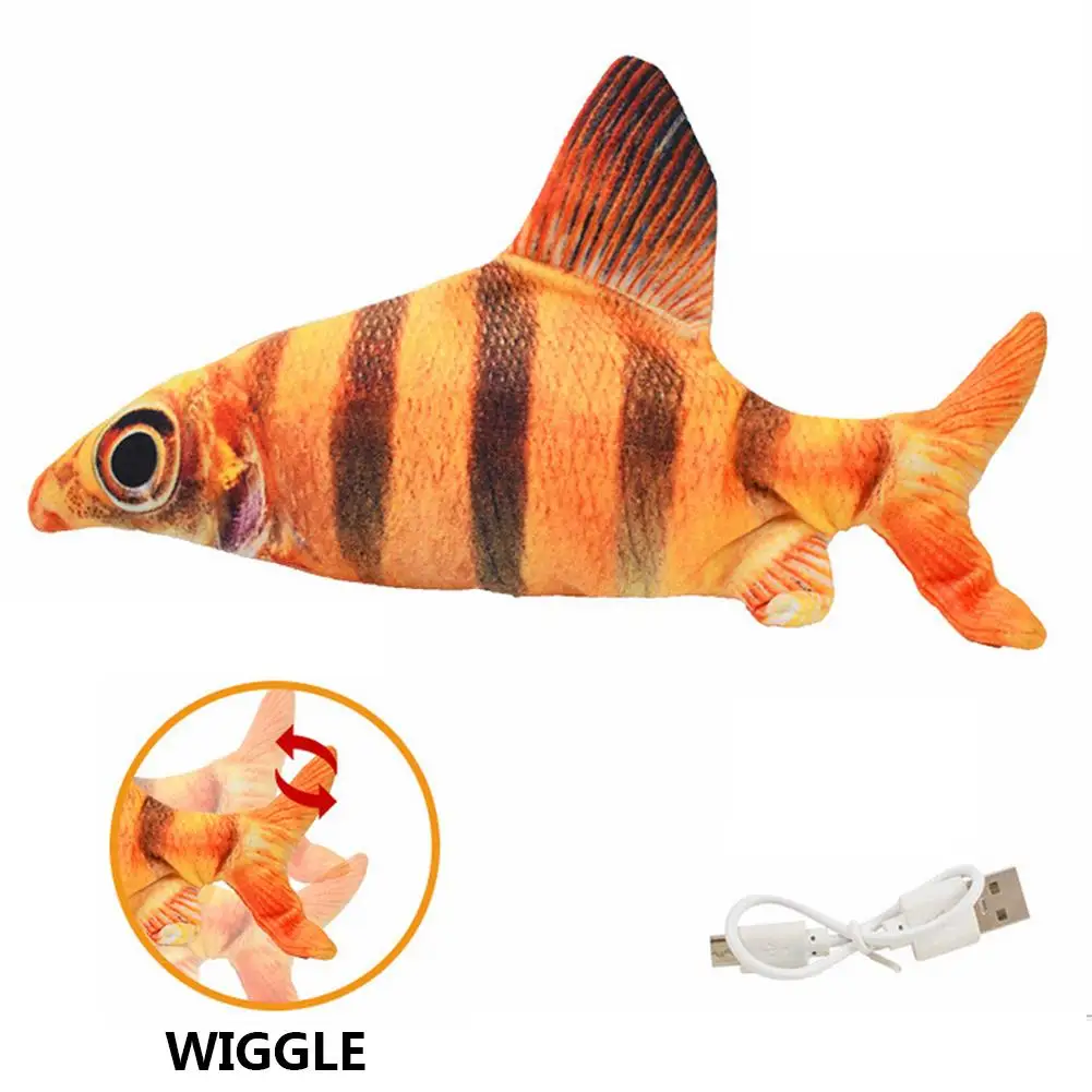 

30CM Pet Cat Toy USB Charging Simulation Electric Dancing Moving Floppy Fish Catnip Toys Cats Toy For Cat Toys Interactive Dogs