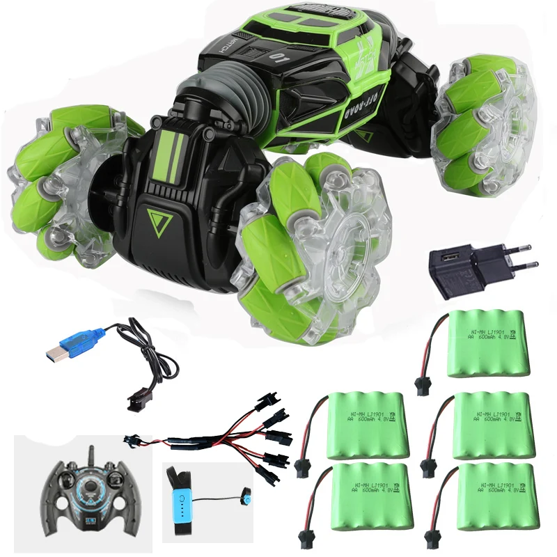 4WD RC трюк автомобиль часы жестовой Датчик управления деформируемый электрический RC Дрифт автомобиль трансформатор игрушки Детские подарки с светодиодный светильник - Цвет: set10