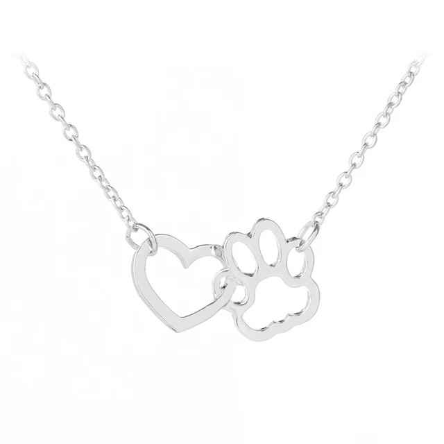 Hollow Pet Paw Footprint Necklace: A Cute and Trendy Jewelry Piece for Women