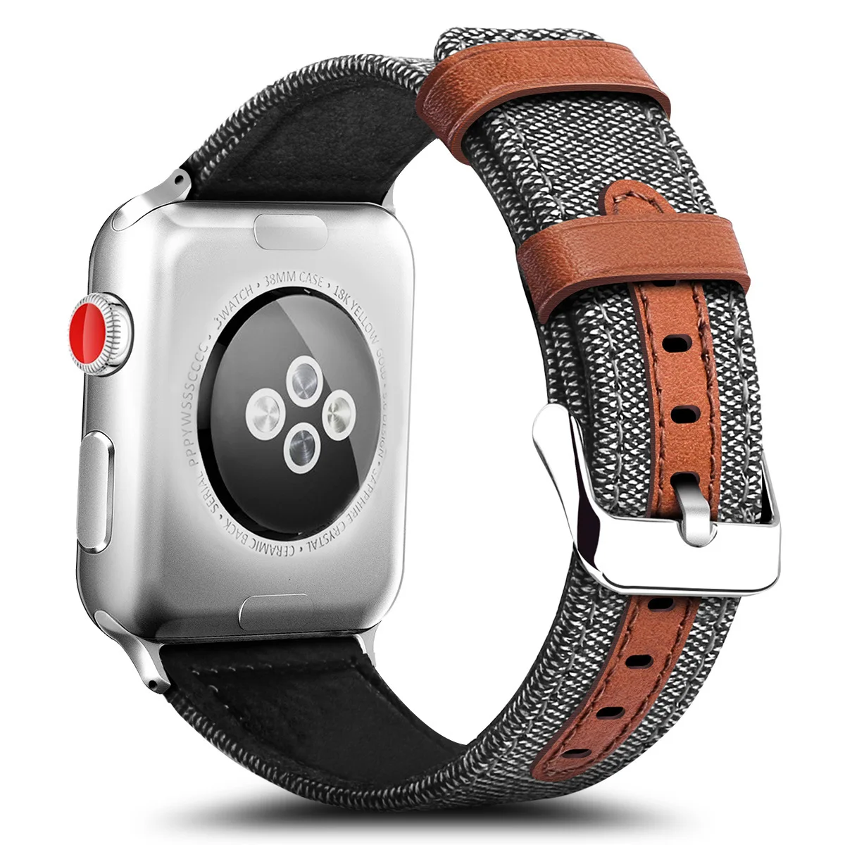 Нейлоновый и кожаный ремешок для часов для Apple Watch Smart Iwatch 1/2 38 мм/42 мм модная повседневная застежка для часов ремень