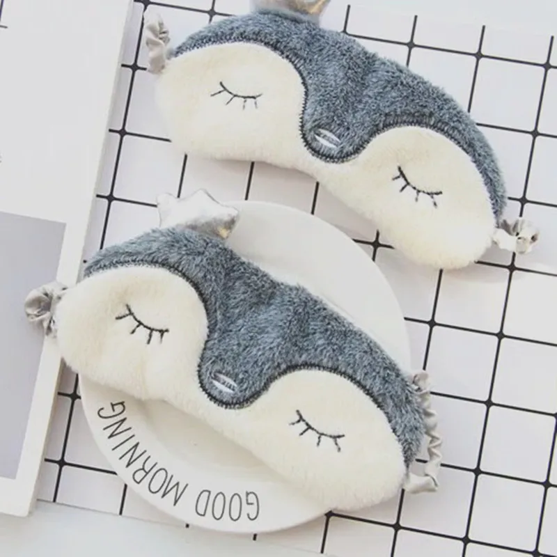 

3D sleeping mask Christmas Animal eye cover Plush Fabric Sleeping Mask Koala Deer penguin Eyepatch Rabbit Winter Cartoon nap