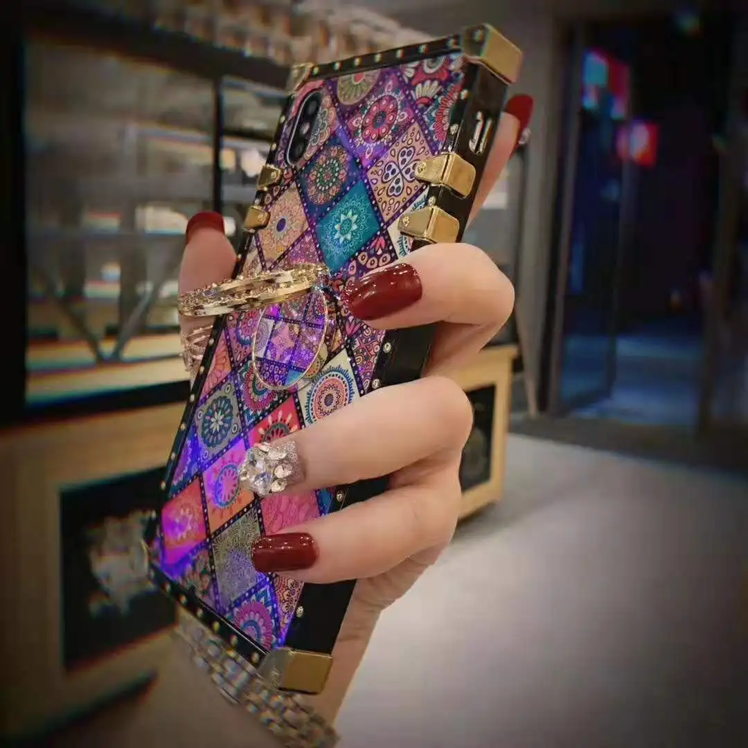 Модный Роскошный чехол с отделкой в этническом стиле для iPhone X 7 8 11 6 plus XR MAX Samsung Galaxy
