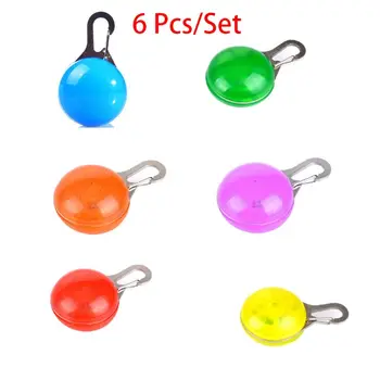 

6pcs/set Pet Collar Pendant LED dog collar Night light pendant security luminous pendant Collar pet supplies dog accessories