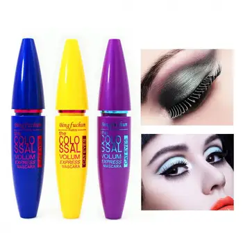 

New 4D Fiber Woman Mascara Long Eyelash Silicone Brush Curving Lengthening Mascara Waterproof Longlasting Makeup Eye Cosmetic