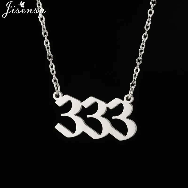 Collane Numeri Angelo In Acciaio Inox, Numeri 111 222 333 444 555 666 777 888 999, Colori Oro E Argento, Regalo Perfetto - Foto 10