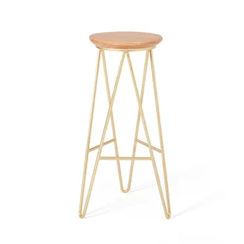 

Bar Chair Simple Iron Bar Stool Dining Chair Modern Cafe Leisure High Stool Nordic Wind Home Bar High Chair