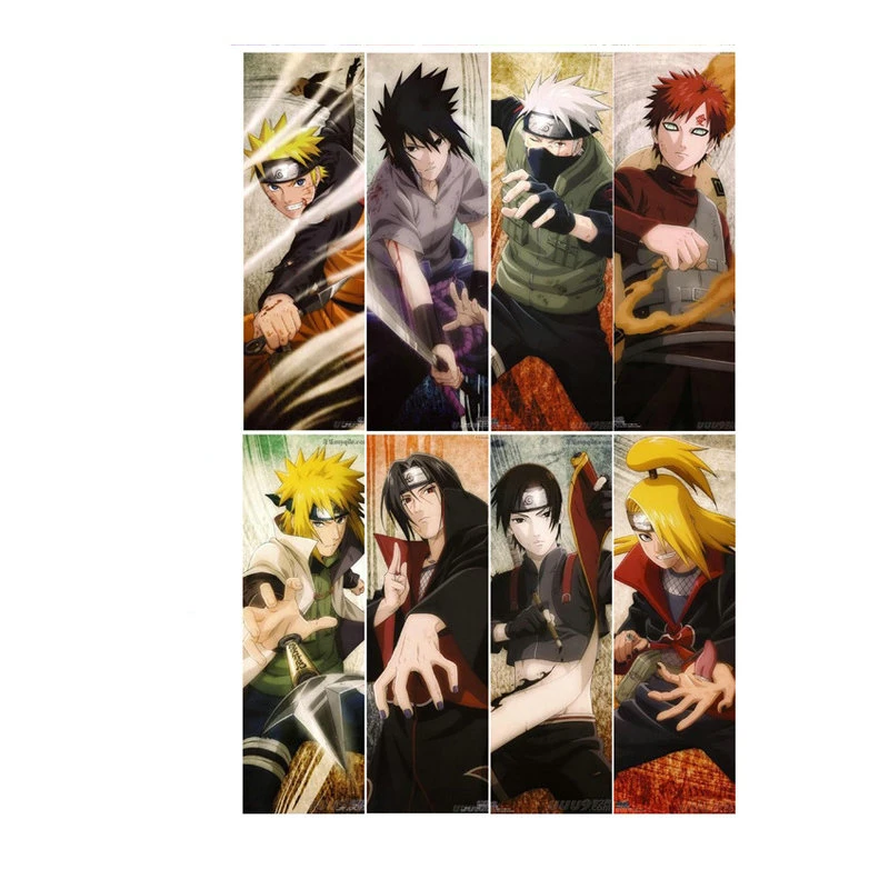 8pcs sasuke anime bookmarks waterproof transparent pvc plastic bookmark beautiful book marks gift bookmark aliexpress