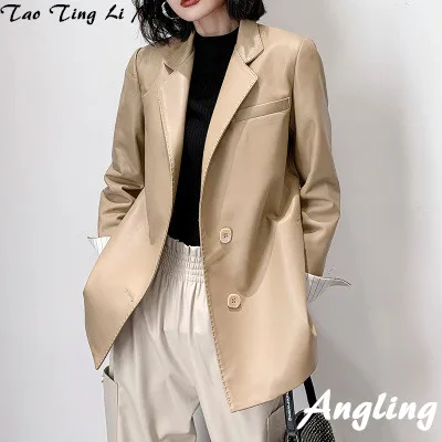 

2020 Women Spring Genuine Real Sheep Leather Jacket R10