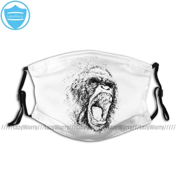 

Gorilla Mouth Face Mask Gorilla Facial Mask Cool Kawai with 2 Filters for Adult