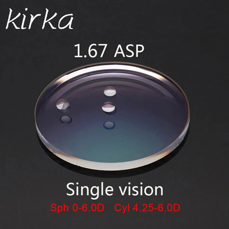 

Оптические Линзы для очков Kirka, Линзы для очков с тонким индексом Cyl 1,67-4,25 D, для мужчин и женщин