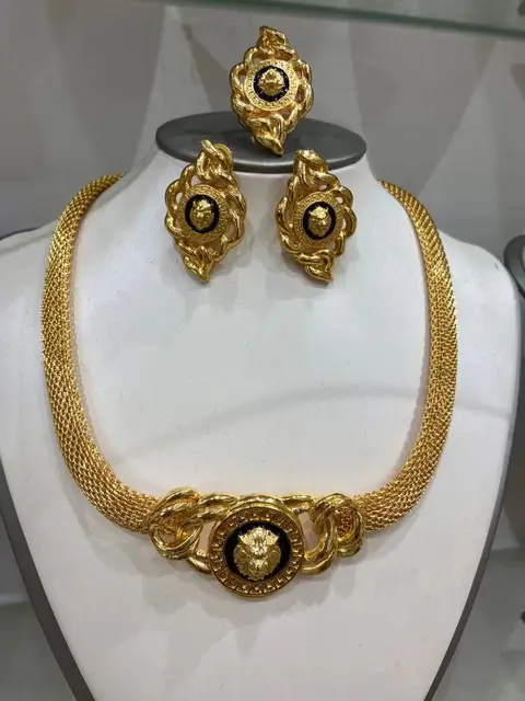 Arab Dubai Bride Jewelry Set 24K High 