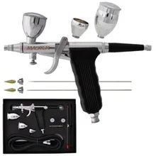 Поставка 0 3 мм Калибр на горшке 2& Amp; 5& Amp; 13 мл воздушная струя емкость Регулируемая вставка тип пистолет с соплом-тип воздуха кисти TD-116B