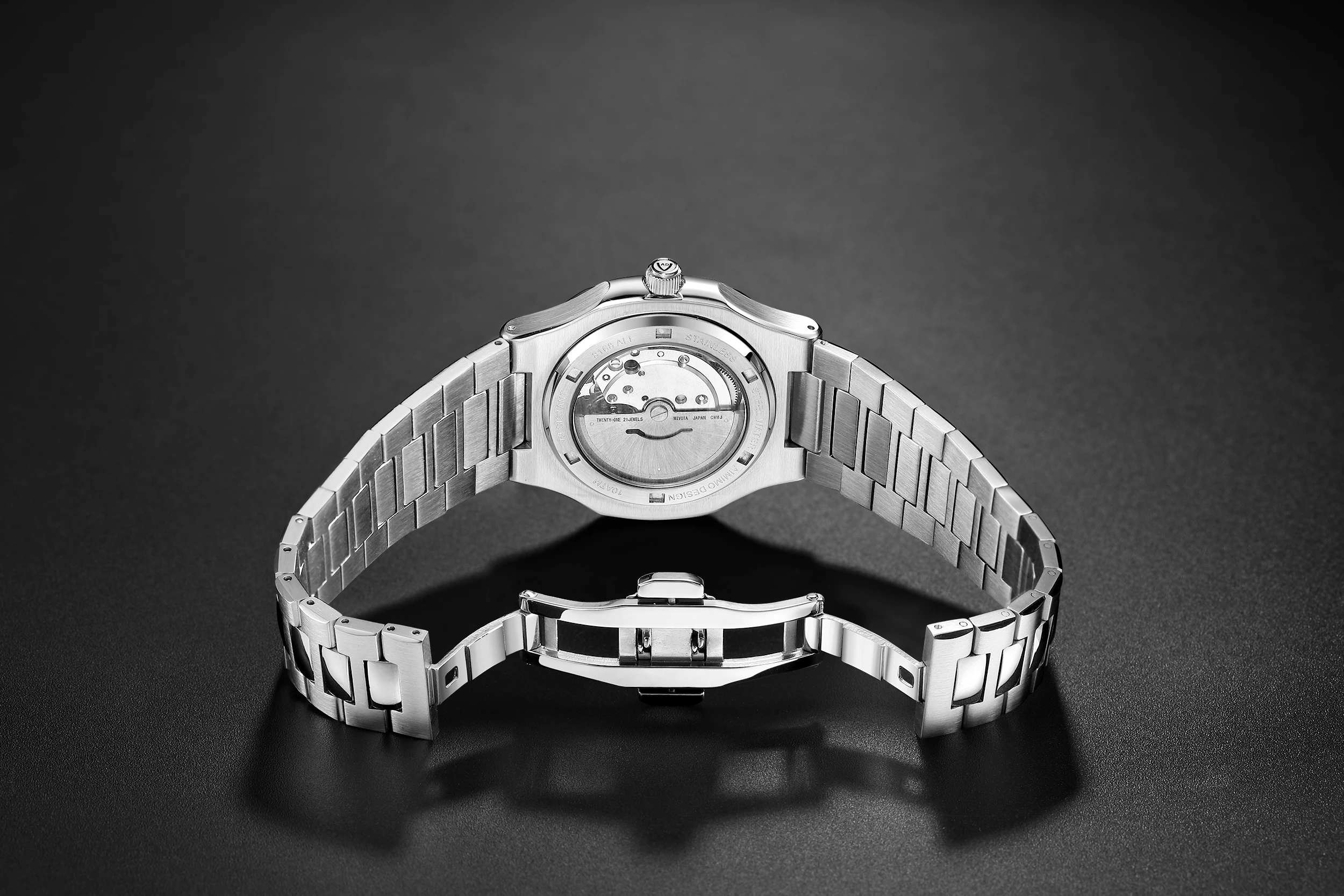 AIMIMO DESIGN Automatic Watch Japan Miyota-8215 Movement Men Mechanical Wristwatches Sapphire Glass Waterproof Luxury Men Watch