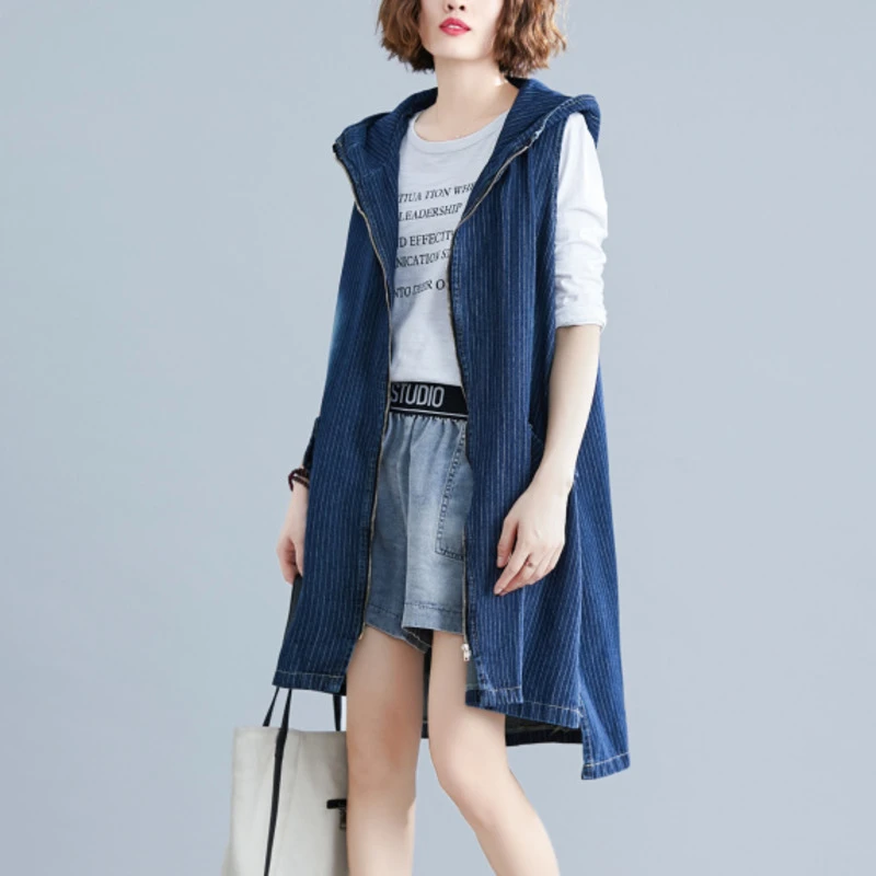 denim vest with pockets