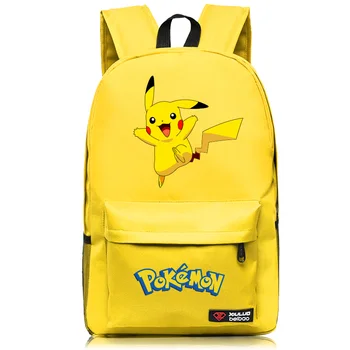 

Anime Pokemon Go Game Backpack canvas Pikachu Boys Girls Teenagers schoolbag Rucksack men women shoulder travel bag