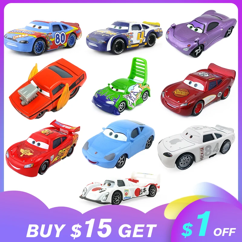 Disney Pixar Cars 3 Dinoco Lightning McQueen Салли матер Холли Джексон шторм doc Hudson 1:55 литая