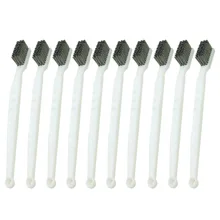 Высшая категория зубная щетка для машины Чистящая Щетка Масштабирование нержавеющая сталь проволочные щетки нейлон 3 ряда 10 линий маленький