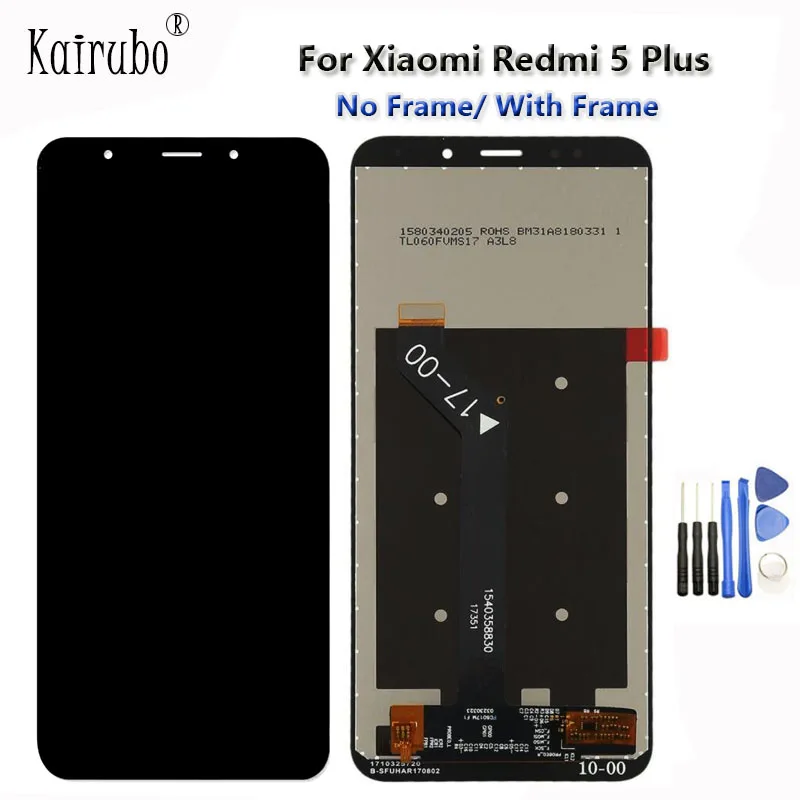 

For Xiaomi Redmi 5 Plus LCD Display Touch Screen 100% New FHD 5.99" Digitizer Assembly Replacement For Redmi5 Plus Screen +Tools