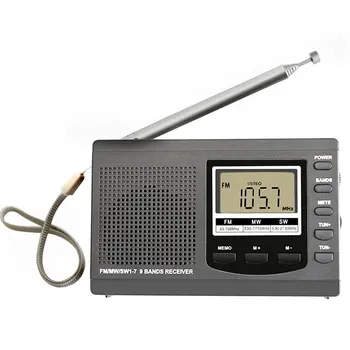 

Digital Display Portable Radio FM AM Shortwave Radio Multi Band English Listening Test Radio Sports Radio
