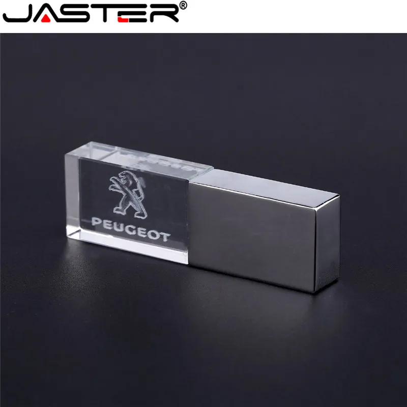 Flash Sale Pendrive 4GB Memory-Stick U-Disk Usb-Flash-Drive JASTER Crystal Metal Peugeot External-Storage 0KRMRX5Y