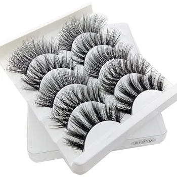 

5 pairs 3D Mink Eyelashes Natural False Eyelashes Lashes Soft Fake Eyelashes Extension Makeup Tools Wholesale
