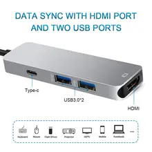 4 in 1 Type-C to 4K HDMI PD Charger Dual USB 3.0 Hub Adapter for Phone Tablet USB Hub USB Adapter usb type c hub Type-C Hub