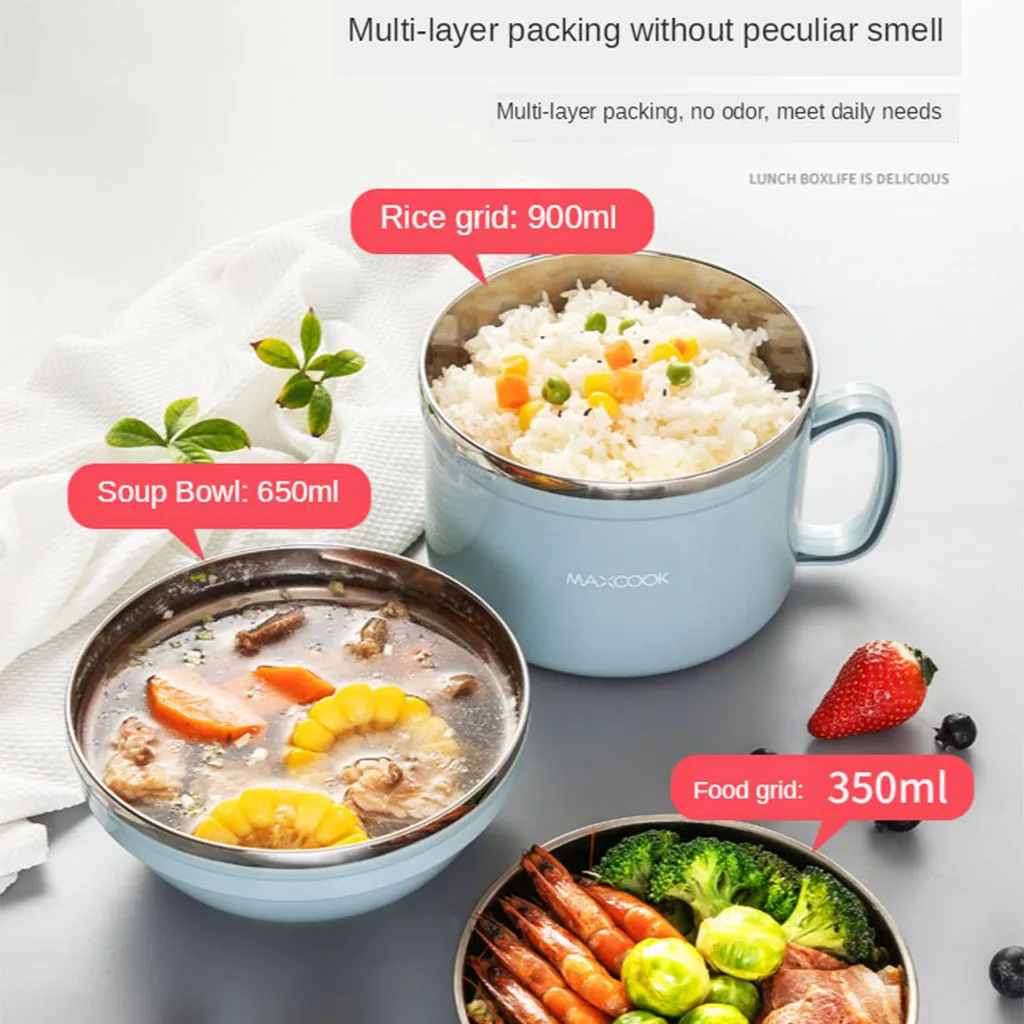 Large Fast Food Cup Double Insulation Lunch Container Large Noodles Bowl