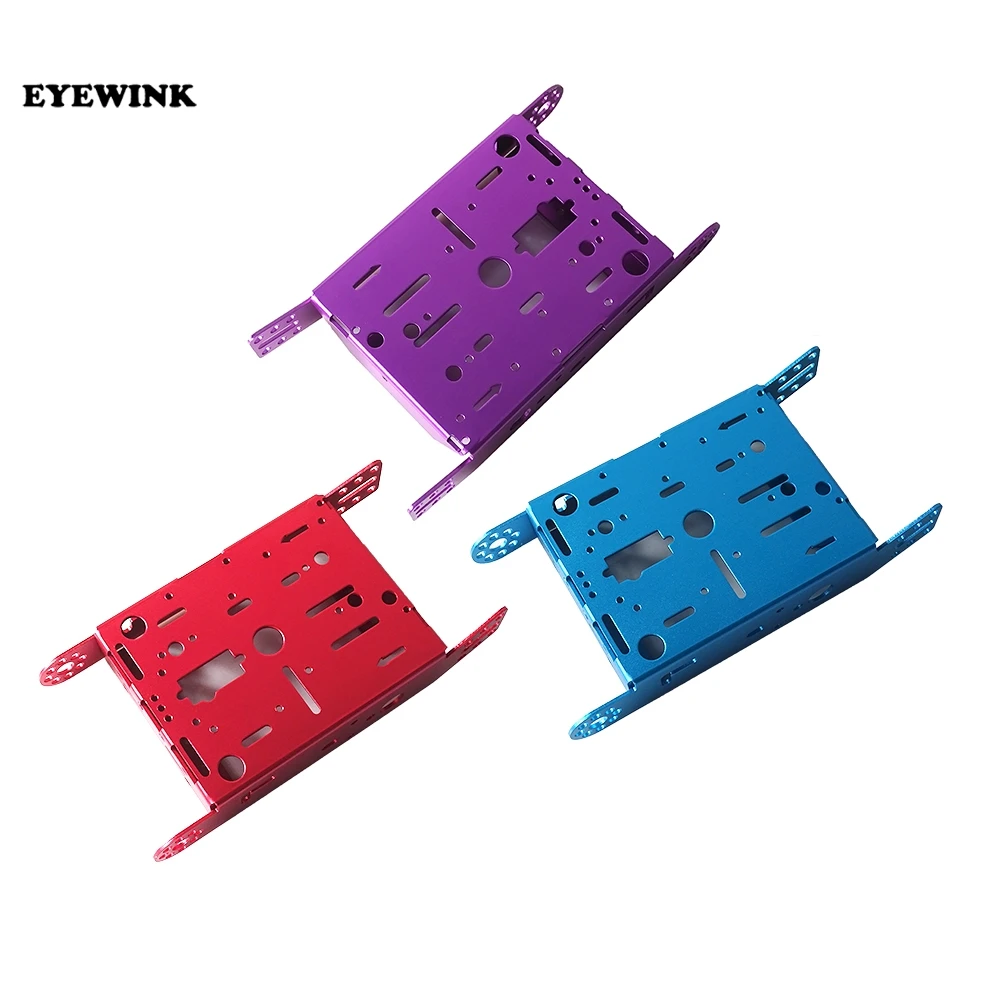 New aluminum alloy car robot smart chassis 1*2WD Aluminum Car Education Toys | Электронные компоненты и