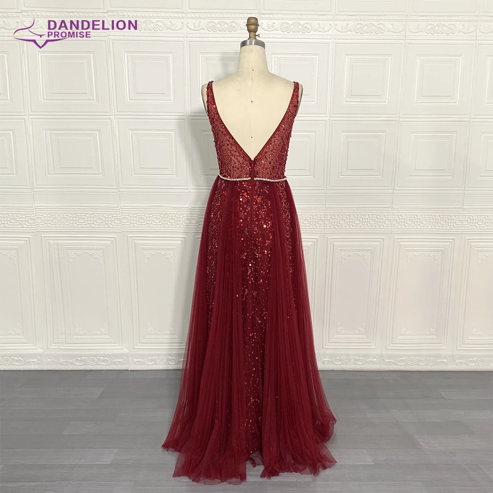 Luxury A-Line Evening Dresses For Women 2021Diamond Feathers Beaded  Prom Formal Gowns red evening gowns