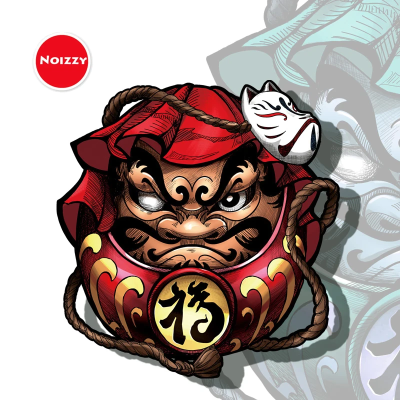 Noizzy Cute Daruma Zen Founder Car Stickers Auto Window Japan Style