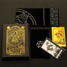 

2021 New Arrive Luxury Gold Foil Tarot Oracle Card Divination Fate High Quality Tarot Deck Playing Card Bithday Gift Drink Game