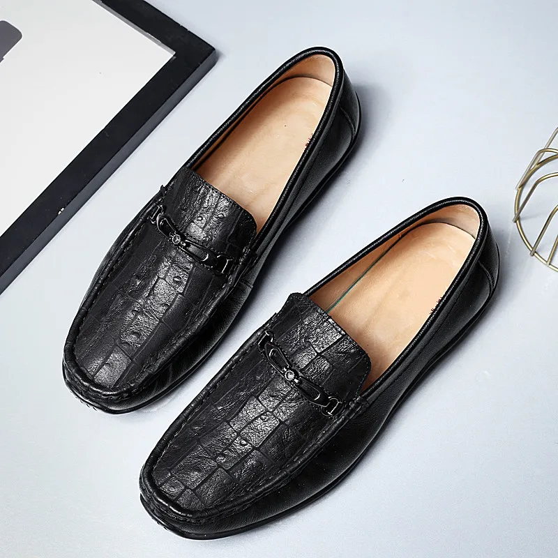 Spring and Autumn Leather Fashionable Comfortable Lightweight Outdoor High Quality Non-slip Waterproof Breathable Loafers