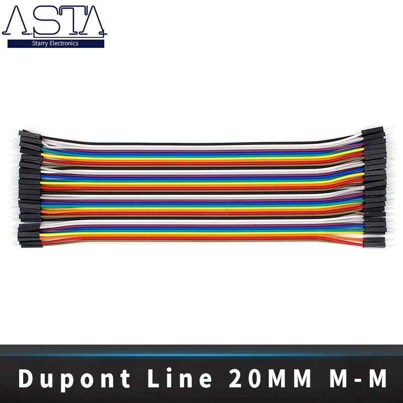 

Free Shipping 400pcs dupont cable jumper wire dupont line male to male dupont line 20cm 1P diameter:2.54mm IN STOCK
