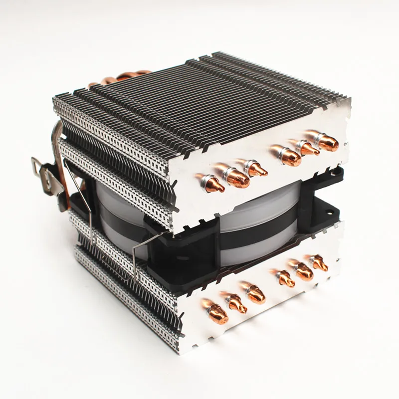 3/4PIN RGB светодиодный Процессор кулер 6-Heatpipe двойная башня 12V 9 см вентилятор охлаждения радиатора для LGA 1150/1151/1155/1156/775/1366 AMD
