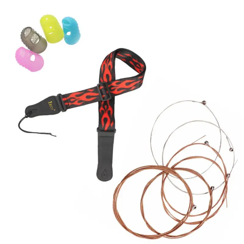 

3-piece Professional Strap With Thumb Protection Jacket Guitar Accessories New