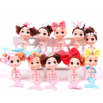 

10pcs New style Fashion Swimming Mermaid baby dolls Cake baking mould silicone confused doll best gifts for girl birthday gift