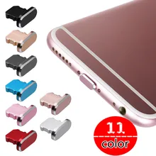 11 cores 1pc colorido metal anti poeira carregador doca plug tampa tampa para iphone 11 12 pro max x xr max 8 7 6s mais