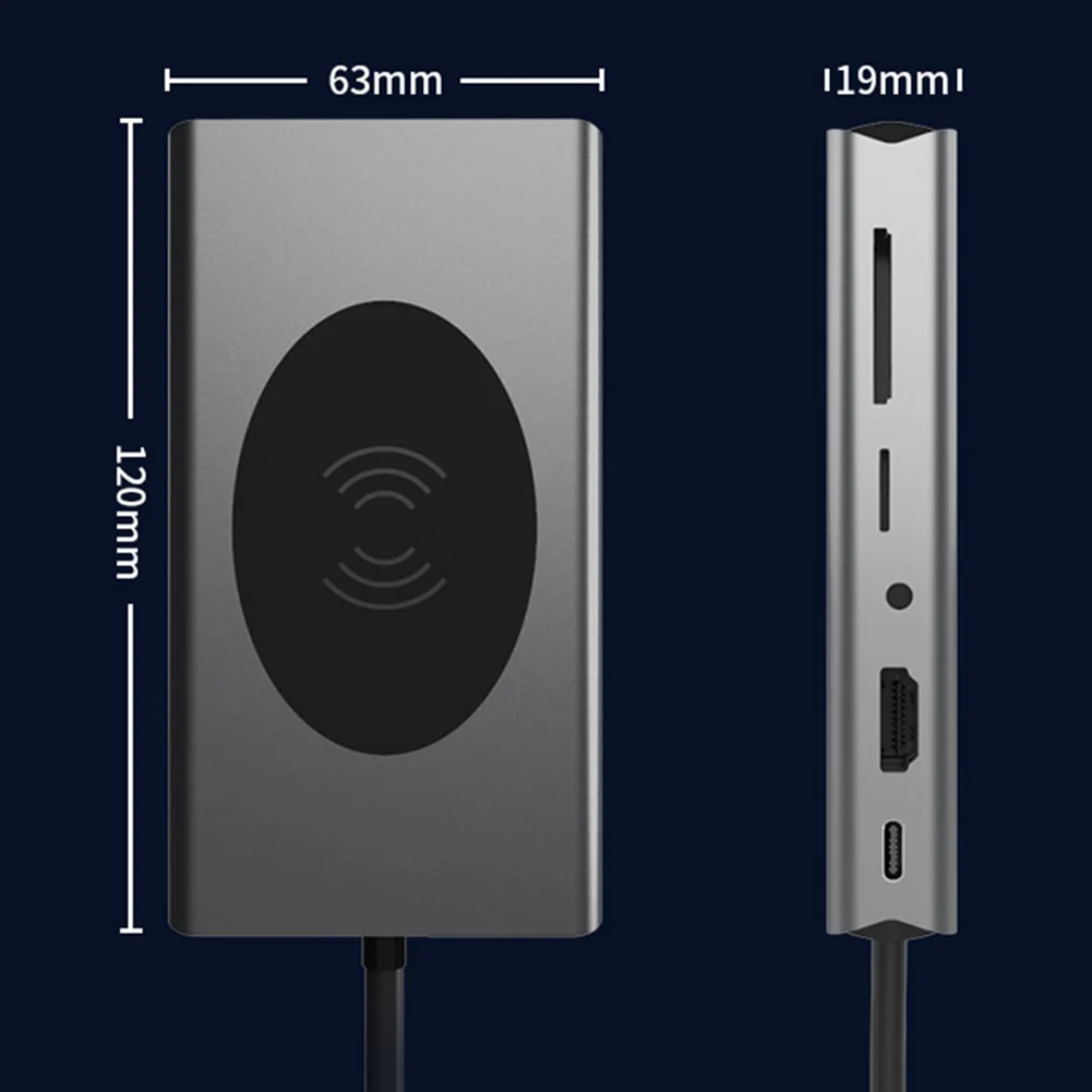 Внешнее Беспроводное зарядное устройство типа C в HDMI 4K VGA адаптер RJ45 Lan Ethernet USB 3 0 SD