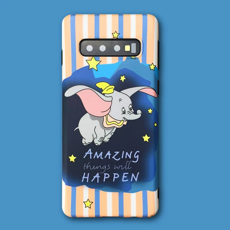 

Cartoon Cute Dumbo Funny Elephant Star Case For Samsung Galaxy S10 S10e S10 Plus Silicone Cover Thin Soft TUP Glossy Phone Cases