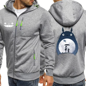 

Tonari No Totoro Male Brand Jacket Zip 2019 High Quality Men Sports Clothes Autumn Warm Outwear Street Stylish Hooded Sweatshirt