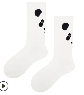 Korean fashion men Harajuku hip-hop socks funny wolf panda eagle lion tiger socks ferocious animal print men socks 5