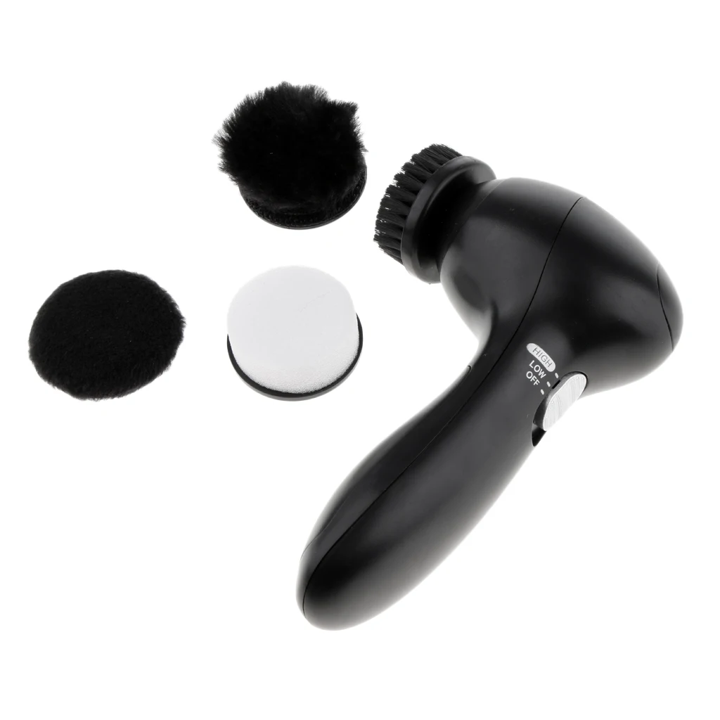 Electric Shoe Polisher Machine Cleaning Multi Brush Heads Shoe Shine Kit