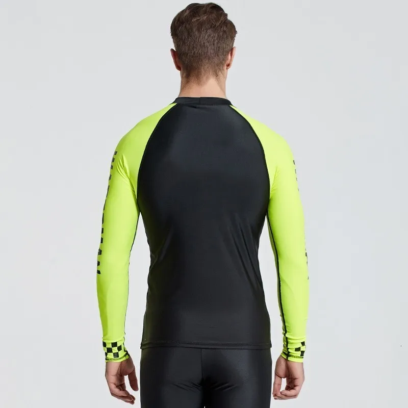 Рашгард с защитой от ультрафиолета, Мужской купальный костюм с длинным рукавом, рубашка для плавания, лайкра, для серфинга, Рашгард для мужчин, для серфинга, для плавания, одежда для дайвинга