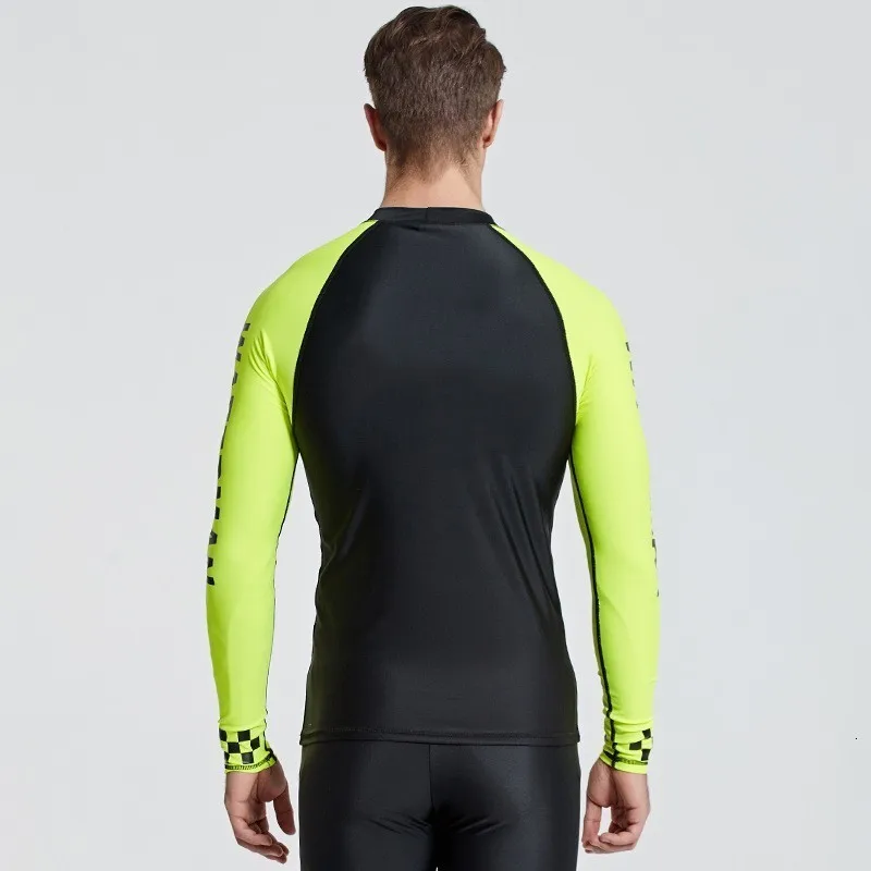 longa camisa natação lycra surf rash guard