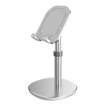 

Desk Tablet Dock Hands Free Aluminium Alloy Portable Cell Phone Stand Angle Height Adjustable Freestanding Home Office Stable