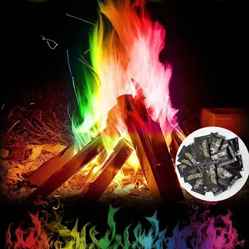 

Improved Version Magic Tricks For Magicians Mystical Fire Color Flame Powder Bonfire Coloring Agent Outdoor Party Supplies