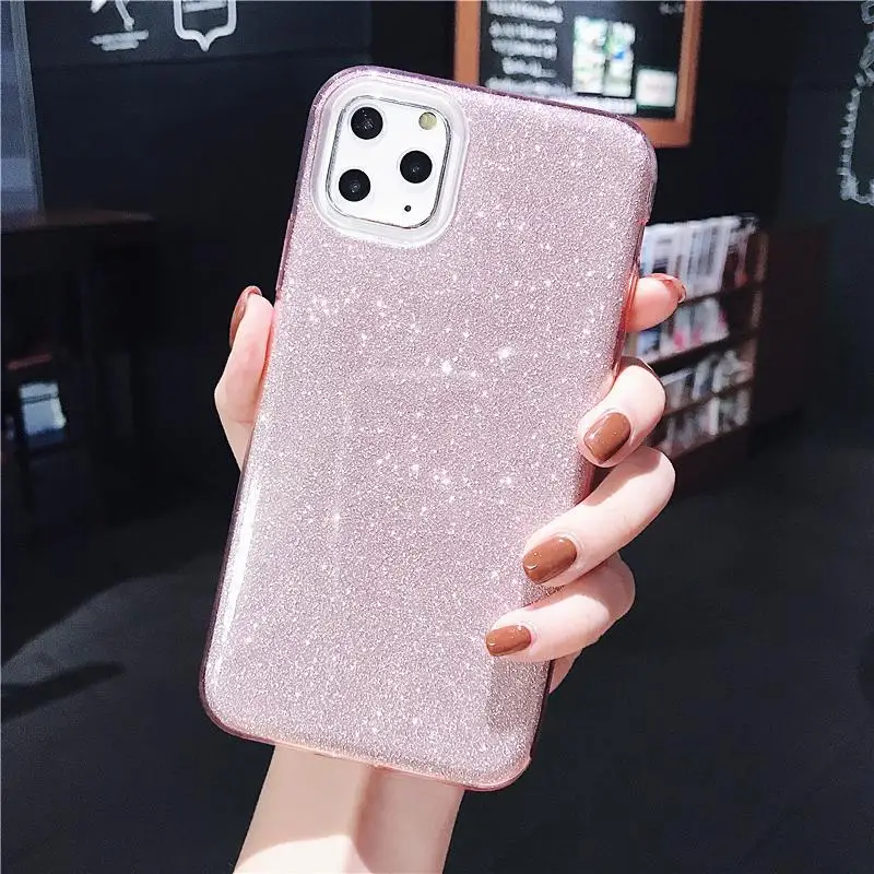 Lovebay для iPhone 11 чехол Блестящий яркий цвет для iPhone 11 Pro Max градиентный мягкий чехол для телефона TPU сплошной цвет задняя крышка