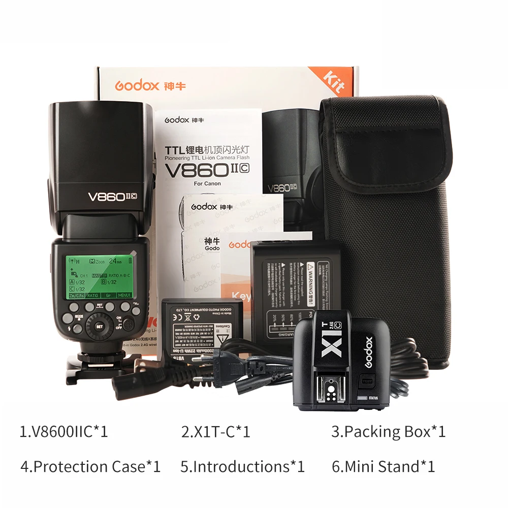 US $306.25 Godox V860II HSS TTL Speedlite Flash With X1 Trigger Transmitter For Canon Sony Nikon Olympus Fuji
